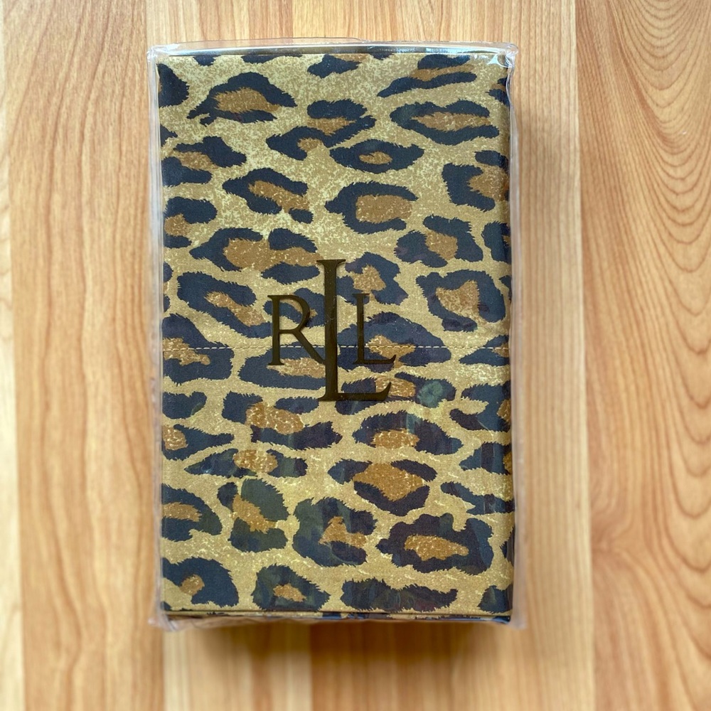 Ralph Lauren Venetian Court Leopard Set of King Pillow Cases
